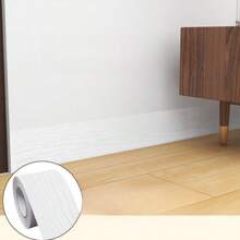 1卷加厚仿木纹踢脚线墙贴，自粘式客厅卧室墙壁转角装饰，3.15英寸 X 196.85英寸 - 彩色 - 查看 11