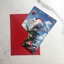 1pc/2pcs Funny Elephant Themed Greeting Cards, Suitable For Birthday, Thank You, Christmas And More Occasions, Perfect Gift For Animal Lovers, Birthday Or Holiday, Unique Cards For Family, Friends And Colleagues