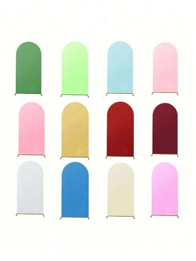 Wedding Background Decoration Party Background Arch Multiple Colors Available, Arch Background, Wedding Background 6 Feet, 6.6 Feet, 7.2 Feet Wedding Arch Covering, Double Sided Spandex Fit Fabric Arch Background For Birthday Party Wedding Arch Bracket (Bracket Not Included, Fabric Background Only)