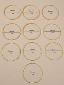 10 件/套女士金属手镯套装，个性化波西米亚风格波浪图案光滑表面纹理袖口手镯，适合送礼、派对、日常佩戴 - 金色 - 查看 6