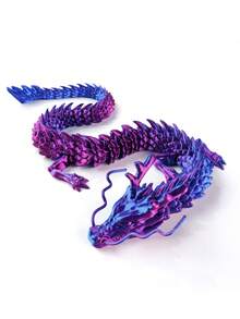 2pcs Chinese Dragon Statue, 35.43 Inches And 23.62 Inches, 3D Printed Jointed Design, Flexible Joints, Home & Auto Decor, Desktop Display, Creative Collectible Toy, Holiday Gift - Multicolor - View 15