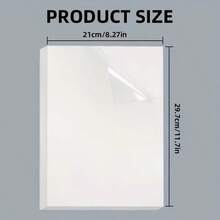 50pcs A4 Size Transparent PET Self-Adhesive Sticker Paper, 8.28 X 11.69 Inches, Waterproof And Printable, Suitable For Inkjet/Laser Printer - Ideal For DIY Projects And Decals