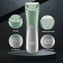 Compact Electric Body Hair Trimmer, Multi-Purpose Full Body Hair Groomer, Cordless Electric Shaver For Men, With 2 Limit Combs, USB Rechargeable, LED Power Display, LED Light, Holiday Gift