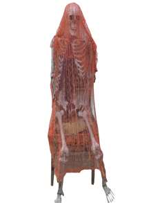 1/2/4pcs Halloween Orange Creepy Cloth Spooky Halloween Decoration For Haunted Houses Party SuppliesFor Party Outdoor Or Indoor