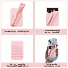 Giá đỡ điện thoại di động có khe cắm thẻ cho son môi, thuốc lá điện tử, giá đỡ điện thoại dạng lỏng - Nhiều màu - Xem 3