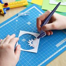 2PCS 360 Degree Tailoring Tool Art Cutting Stainless Steel Hand Tools Rotation UK - Orange - View 4