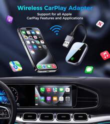 2025 Upgraded Wireless CarPlay Adapter For Apple, Converts Wired To Wireless Car Play Adapter, Auto Connect, Mini Size, Compatible With Cars From 2016 & IOS 10+ - Black - View 4