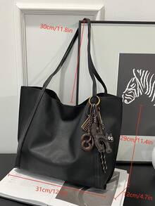 轻便商务休闲简约单肩托特包，适合青少年、女性、大学生、年轻职场人士和上班族，完美适用于办公室、大学、工作、商务、通勤、户外活动、旅行、野餐、背包等多种场合。大容量，便携易用。适合青少年、女性、大学生以及办公室、大学、中学、高中等各种场合。 - 黑色 - 查看 10