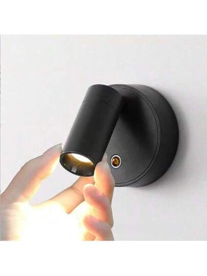 Rechargeable Touch Control Wireless Wand Mount Verlichting Fixture Made Of Metal, Adjustable s, No Wiring Required, Living Room Bedroom Entrance, Office view 6