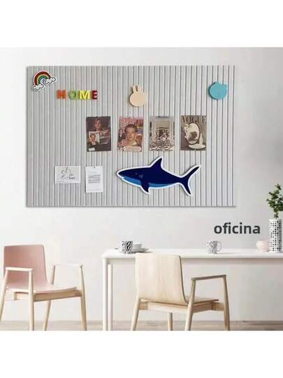 1pc 40*60cm Vertical Grooved Felt Board, Nordic Creative Message Photo Background Wand Work Display Wallpaper Paper Stickers Room Kitchen Bedroom Living view 4