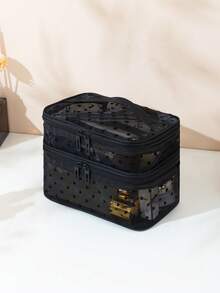 1pc Heart Pattern Double Layer Mesh Cosmetic Bag, Large Capacity Storage Pouch, Fashion Toiletry Makeup Organizer, Makeup Bag, Make Up Bag, Makeup Bags, Cosmetic Bag, Makeup Organiser, Makeup Pouch, Bag, Vanity, Make Up Pouch, Pouch Bag, Make Up Bags, Small Makeup Bag, Makeup Pouch, Cosmetic Bag, Large Capacity, Large Makeup Bag, Christmas Gifts, Pouch, Gifts For Women, Pouch, Clutch / Small Handbag, , Makeup Organizer, Makeup Organize, Pouch, Brush Holder, Mini Pouch, Large Capacity Pouch, Gifts For Women, Christmas Gifts, Gift Ideas For Women