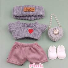 适用于拉布依娃娃衣服服饰毛衣配饰靴子拉布依秋冬毛衣套装1代2代娃娃通用配件，E鞋雨靴，1代鞋子 - 彩色 - 查看 6