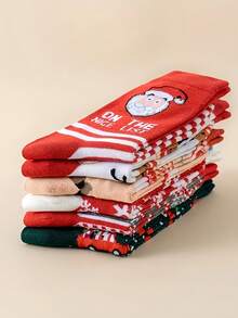 10 双随机圣诞派对男士中筒袜、秋季袜子 - 彩色 - 查看 7