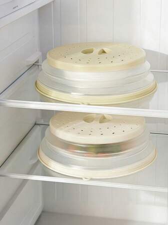 1pc Microwave Splash Cover, Heat Resistant Food Heating Anti-Oil Lid, Multifunctional Foldable Refrigerator Food Preservation Cover, Easy Storage, Multiple Sizes & Colors Available, Suitable For Halloween Decor, Christmas Gift, Home Decor, Tabletop Decor, Microwave Cover, Kitchen Accessory