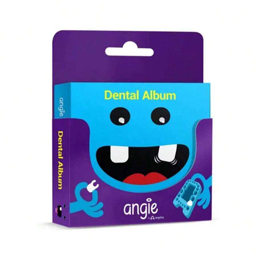 Album Dental Premium Caixinha Estojo Porta Dentinhos Dente De Leite Angie Angelus Azul - Azul - Visão 1