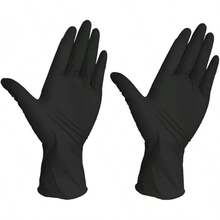 Raganet |   Guantes de Nitrilo Vinil de Alta Calidad Color Negro, Sin Látex, Sin Polvo, Diseño Ambidiestro, Ajuste Perfecto, Desechables y Resistentes Talla Chica - Negro - Ver 7