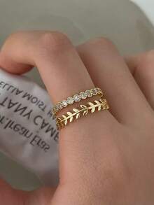 Pair Of 3mm Beveled Wedding Rings, 18k Gold Plated, 925 Silver Solitaire - Vàng - Xem 1