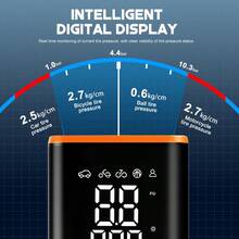 Infladores de neumáticos, compresores de aire portátiles, carga inalámbrica USB (batería de 2000 mah), manómetros digitales y luces LED, ideales para accesorios deportivos y de entretenimiento al aire libre, inflado de neumáticos de motocicletas, automóviles y bicicletas.