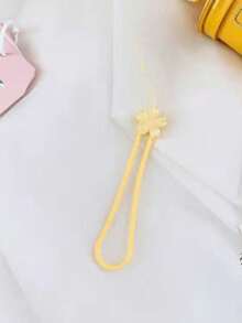 1 件纯色花卉挂绳，简约夏季风格手机挂绳，短硅胶腕带，适用于女士手机壳 - 彩色 - 查看 6