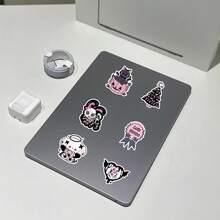 50pcs Dark Aesthetic Goth Inspired Creative File Folder Calendar Wall Decor Stickers - Multicolor - View 10