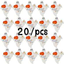 50pcs/ Halloween Pumpkin & Ghost Lollipop Cards, With Pumpkin And "Happy Halloween" Design - Party Table & Wall Decoration Paper Stands, Great For Party Favors And Decor, Halloween Decorations