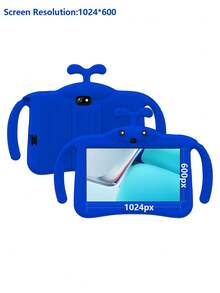 Qetupa 7英寸儿童平板电脑，安卓13操作系统，3GB+32GB存储空间，A133四核处理器，3000mAh电池，家长控制功能，配备防震保护套，支持2.4G WiFi，0.3MP+2.0MP双摄像头 - 藍色 - 查看 3