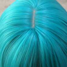 Synthetic Long Green Straight Wigs With Bangs For Women Daily Cosplay Lolita Carnival Party Fake Hair