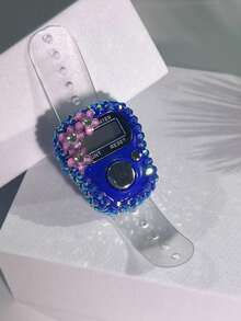 1pc 点阵花计数器，LED 显示计数器，手指计数器，便携式电子计数器，手动按钮计数计数器，迷你环形计数器 - 彩色 - 查看 20