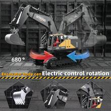 New 2.4G Remote Control Engineering Excavator Toy, Rechargeable Realistic Dump Truck Excavator Model, Great Gift For Kids On Holidays Or Birthdays