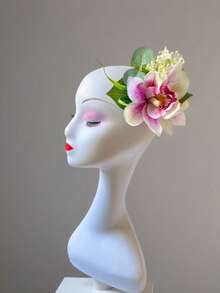 1个波西米亚风花朵发夹，20厘米/7.87英寸超大号发夹，原装高品质发夹，热带夏威夷兰花发夹，度假风发饰，女士侧夹鳄鱼夹发髻发型配饰，可用于帽子装饰、包包装饰、女士发饰，适合户外佩戴、海滩度假、婚礼装饰、舞会、派对、万圣节装饰、摄影、礼品发夹、万圣节配饰、花朵发饰、节日、锐舞配饰、爪夹、发爪、发夹、发卡、发夹、女士度假装扮、头部配饰、发卡 - 彩色 - 查看 13