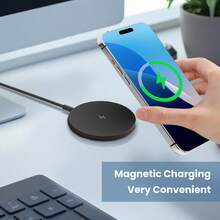 Bộ sạc không dây, được chứng nhận Qi, sạc nhanh tối đa 10W cho , tương thích với iPhone 16 Plus/15 Plus/14 Plus/12, AirP Ods, Bộ sạc không dây nhanh, đế sạc không dây tối đa 25W tương thích với iPhone 16/16 Pro/15/14/13/12/SE/11/XS Max/XR, AirP Ods; Đế sạc không dây FDGAO cho Galaxy S25/S24/Note thích hợp cho bộ sạc điện thoại văn phòng, ký túc xá và gia đình - Đen 3 - Xem 2