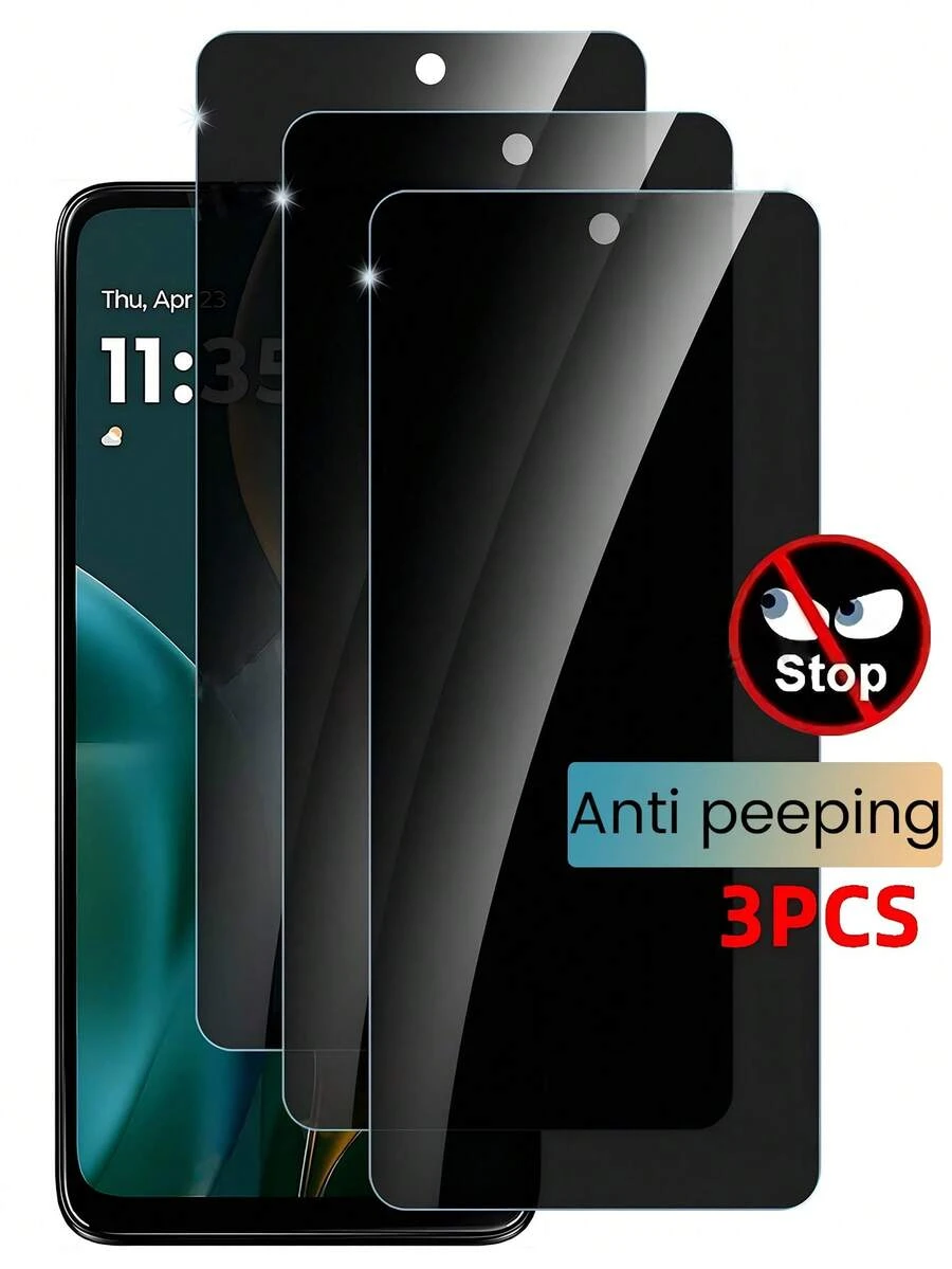 3pcs Tempered Glass Screen Protector, For G86/ G Stylus 5G 2024/E30/G53/G42/E40, Smooth Surface, High Hardness, Bubble-Free Installation, Privacy Protection Screen Protection Essentials, Applicable To Daily Shield, Office, Home Privacy Screen Protector Phone Screen Protector Phone Accessories