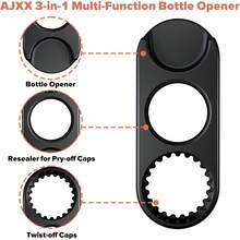 High-Quality Good Item AJXX 3-In-1 Multi-Function Bottle Opener, Pry And Seal Glass Bottles With Metal Caps, Heavy-Duty Stainless Steel, Rust Resistant Beer And Soda - Home, Bar, Camping, And Gifts YPSE - 1 - View 3