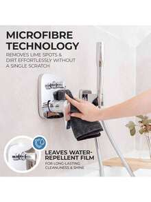 Dusch Reinigungstücher, Trockentuch für das Badezimmer, hochsaugfähiges und wiederverwendbares Mikrofaser Glanz Trockentuch für Duschkabine, Waschbecken und Keramikfliesen - Dunkelgrau - Übersicht 5