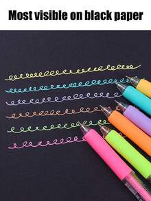 Ensemble de stylos-gel de peinture acrylique 90 couleurs Languo - Marqueurs d'art de superposition professionnels pour étudiants, stylos de dessin DIY à pointe fine de 0,7 mm pour verre/papier/bois/papier noir/tumblers/plastique, idéal pour les notes d'étude et l'artisanat - Multicolore - Voir 8
