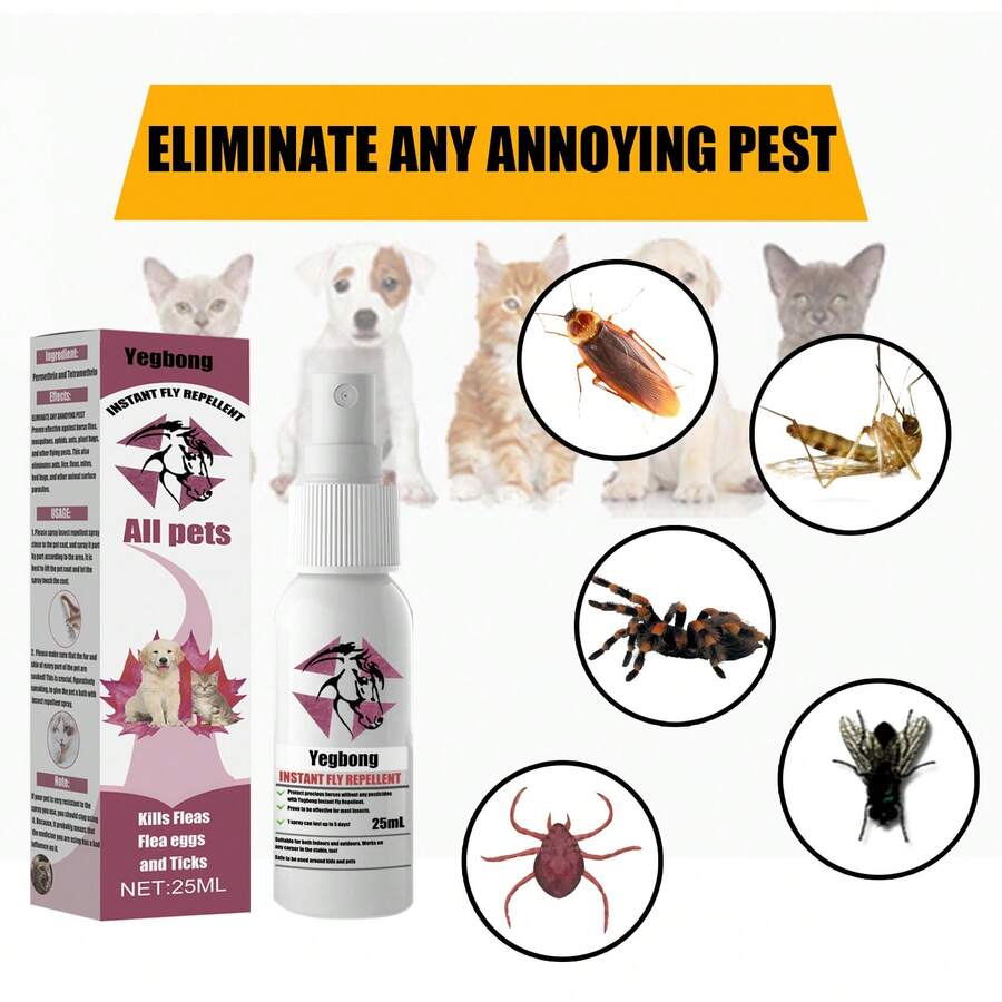 Yegbong Pet Insect Repellent Flea And Tick Repellent For Cats And Dogs External Use Anti-Itch Spray - 1 - View 1