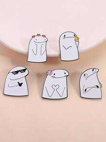 Set de insignias de gestión emocional, pins rastreadores de estado de ánimo diario, herramientas de visualización psicológica, recomendadas por psicólogos, 5 paquetes - Blanco - Ver 2