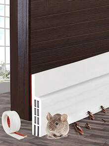 Indoor/Outdoor Door Draft Stopper Seal Strip, Under Door Windproof Insulation, Soundproof Bottom Door Sweep For Home & Bedroom Decor - Multicolor - View 1