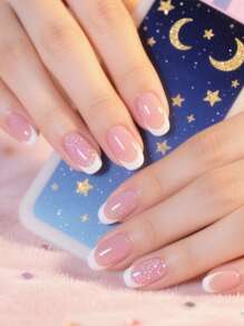 1pc Geometric Pattern French Tip Nail Stickers French Nail Art Airbrush Templates Funny Printing Decal 3D Self-Adhesive Hand Painted French Manicure Decals For Acrylic Nails Decoration,Nail Supplies,Nail Tools,Nail Art Tools,Back To School,Nails,Nail Tools For Press On Nails,Manicure Pedicure Tools