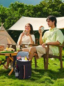 1 Mochila aislada de gran capacidad para acampada, picnic y almuerzo al aire libre con cremallera, caja de hielo impermeable de Oxford, caja de conservación de alimentos, diseño multifuncional a prueba de fugas, mochila para alimentos reutilizable y aislada, adecuada para hombres y mujeres - Multicolor - Ver 4
