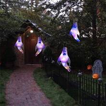 Halloween Decorations Outdoor Halloween Party Decor Indoor Ghost Ghost Decorations String Suitable For Porch Yard Garden Lawn Spirit Weathervane Ghost Hanging Haunted House Escape Room Scene Props