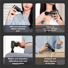 OBOVAY 1 件便携式可充电身体按摩枪，速度可调，符合人体工程学的手柄，用于肌肉放松，耐用塑料设计，紧凑型按摩器，肌肉按摩装置，时尚设备，可调节设置，500mAh - 彩色 - 查看 6