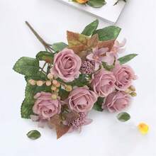 Brighten Up Your Home With Our Set Of 6 Silk Flower Decorations In Various Shades - Perfect For Medium Size Spaces