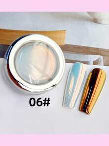 0.3g/Pc Orange Aurora Chameleon Nail Powder, Neon Powder For DIY Nail Art Decoration, Color Changing Optical Nail Powder - Multicolor - View 4