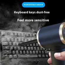 手持式車用吸塵器，吸塵與吹風一體無線迷你吸塵器，USB充電，多種吸頭，高效居家與車內清潔，適用於汽車、居家、辦公室，可清理寵物毛髮，2400mAh - 均碼 - 查看 5