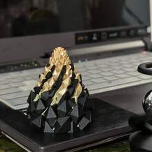 1pc 3D Printed Spiral Cone Volcano Shaped Decor, Plastic Material, Holiday Home Office Desk Decoration, Suitable For Thanksgiving, Birthday, Valentine's Day, Christmas, Bridal Shower, Bar And Adult Party, Wedding, Spring, Halloween