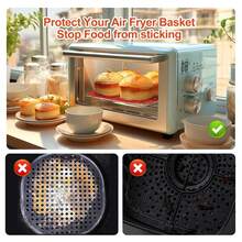 1 件可重复使用的空气炸锅垫，硅胶不粘空气炸锅内胆，易于清洁的家用厨房工具，感恩节和圣诞节家庭聚会的厨房工具 - 彩色 - 查看 8