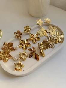 Bộ trang sức tối giản 61/48/22/3 món, phong cách Boho, vòng cổ, vòng tay, hoa tai nhiều mảnh có thể xếp chồng lên nhau - Thiết kế cổ điển thanh lịch, hạt hình học hình trái tim hoa Punk, nhựa, ngọc trai, đá giả, vòng tay, dây chuyền cho ngày lễ, tiệc tùng, quà tặng - Nhiều màu - Xem 7