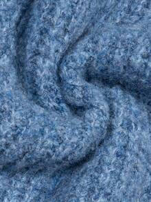 BAI YUE 男士复古休闲高端 V 领宽松常规版型针织开衫毛衣外套，秋冬 - 藍色 - 查看 5