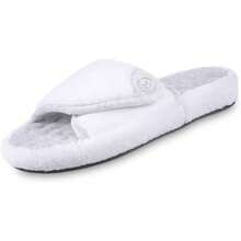 2025 Newest Isotoner Women's Terry Spa Slip On Slide Slipper With Memory Foam For Indoor Outdoor Comfort Fantastic Shoes. - 白色 - 查看 1